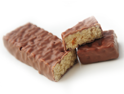 Krokante chocoladereep met kokos