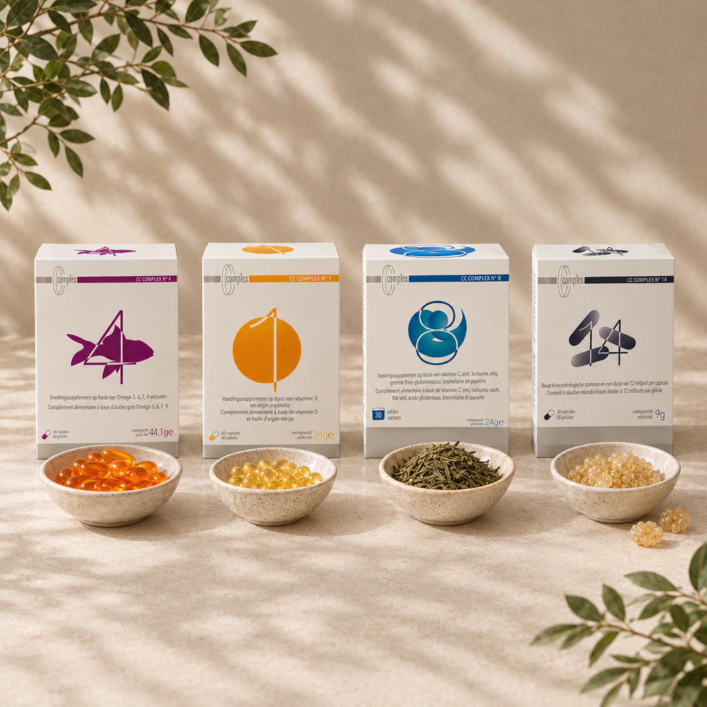 Photo de groupe du Immune Support Pack avec CC Complex n4, n1, n8, n14