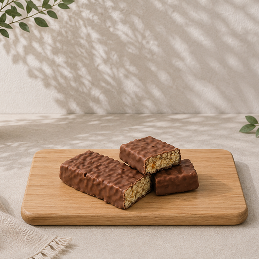 Krokante chocoladereep met kokos