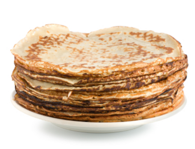 Pannenkoek met appel en karamel