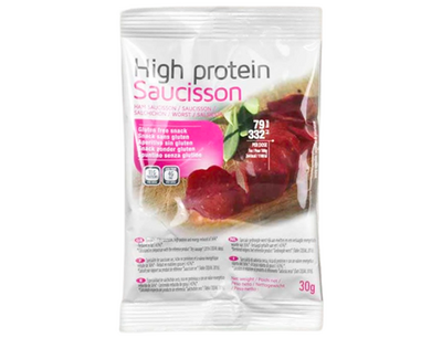 High protein saucisson